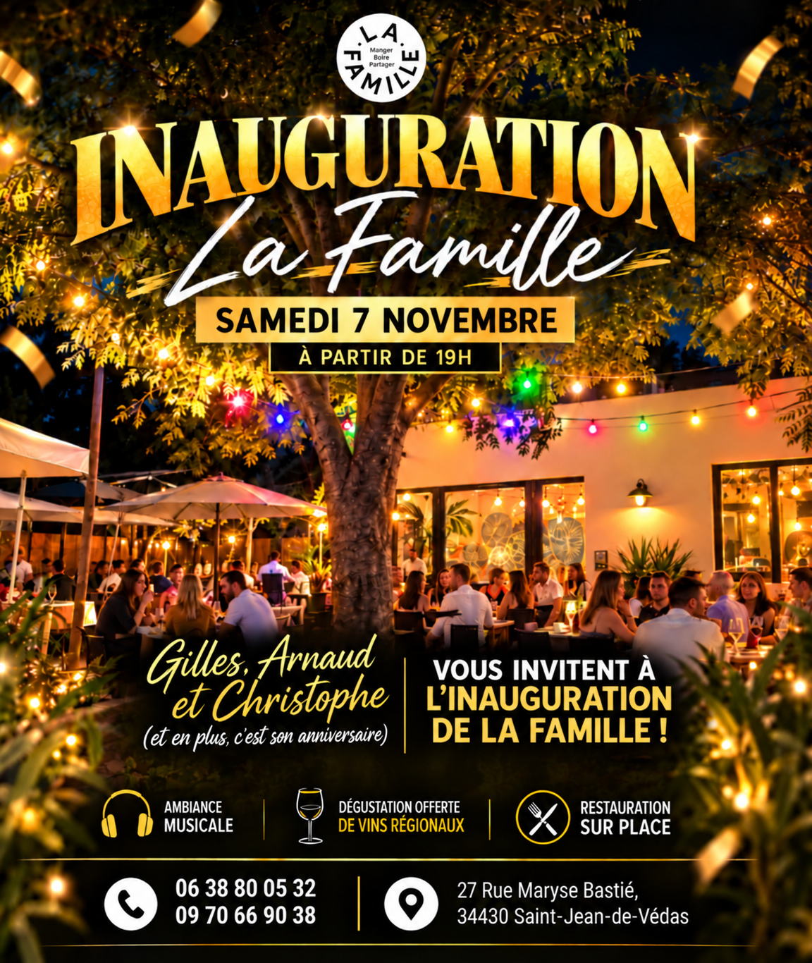 Inauguration de La Famille, samedi 7 novembre à partir de 19h