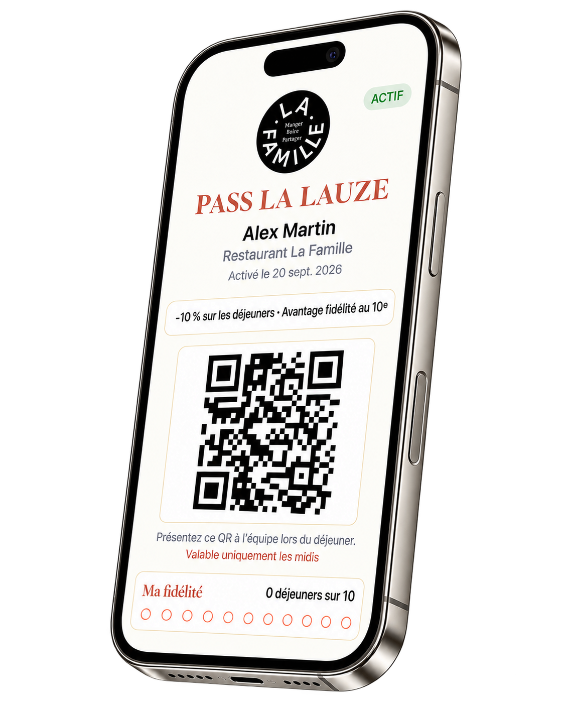 Aperçu du Pass La Lauze sur un iPhone